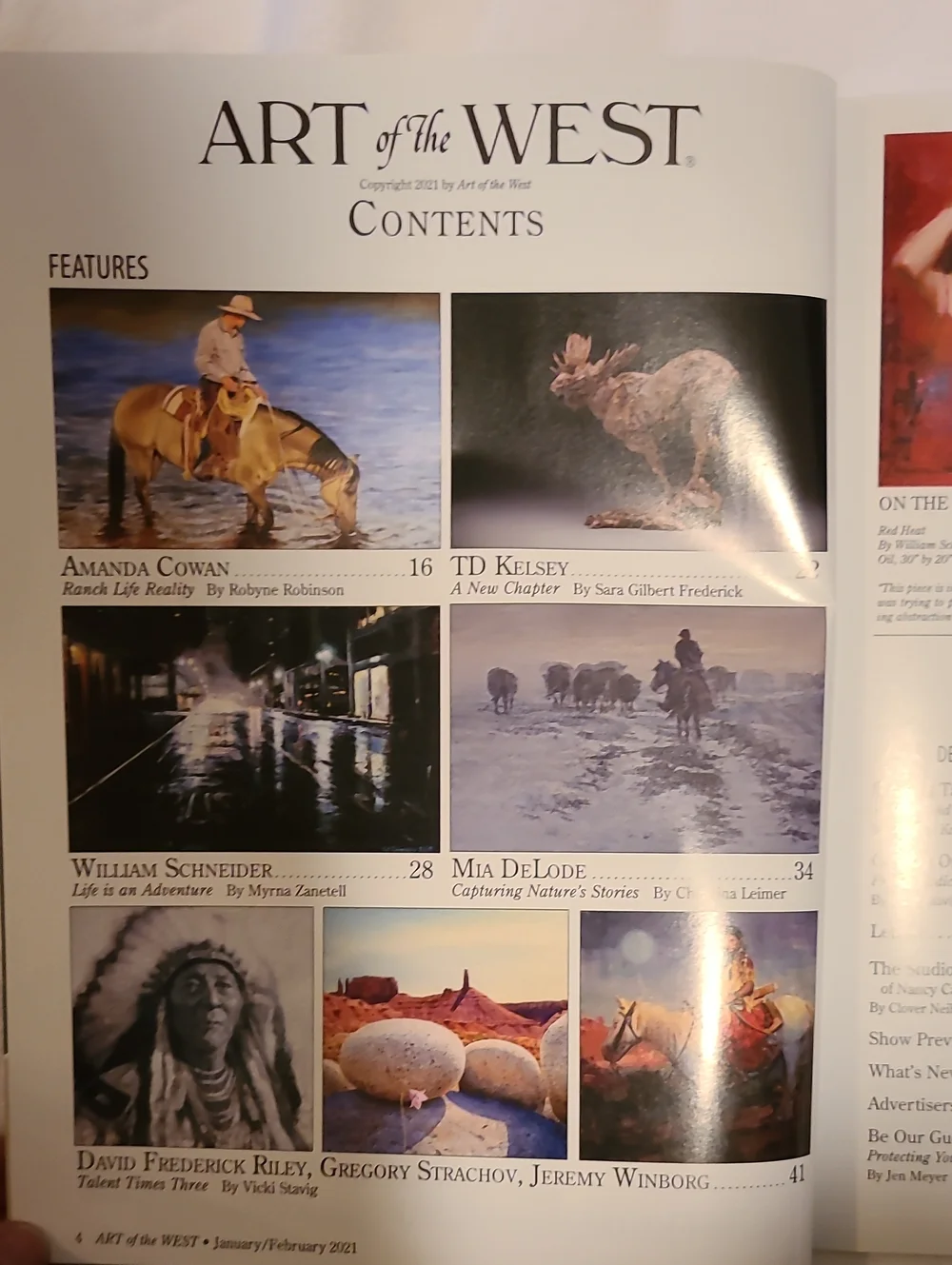 Art Of The West 3 Issues, Beautiful Art & Stories Magazine Sept Nv 2020 Jan 2021